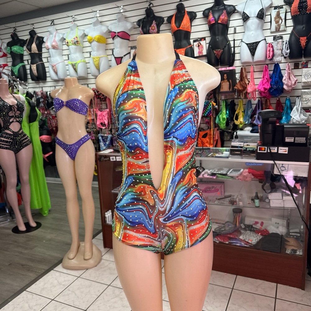 Vibrant Multicolor Halter Jumpsuit